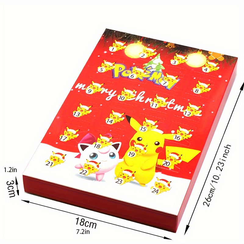 24pcs Cute Pikachu Christmas Advent Calendar Box Pet Christmas Gift - Toys  & Games - Temu