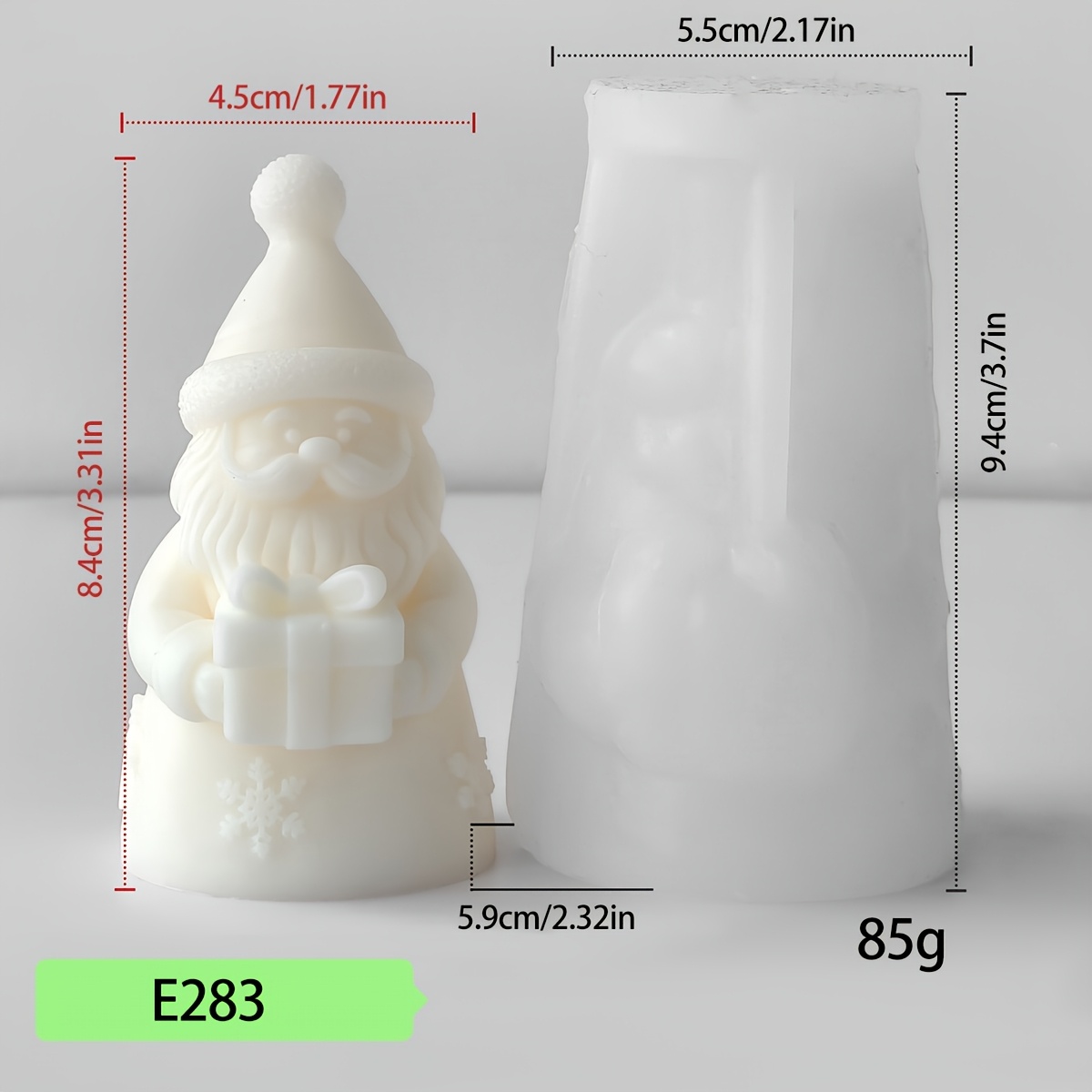Santa Claus Gift Box Candle Mold Diy Handmade Replica Aromatherapy Plaster Ornament Silicone Mold