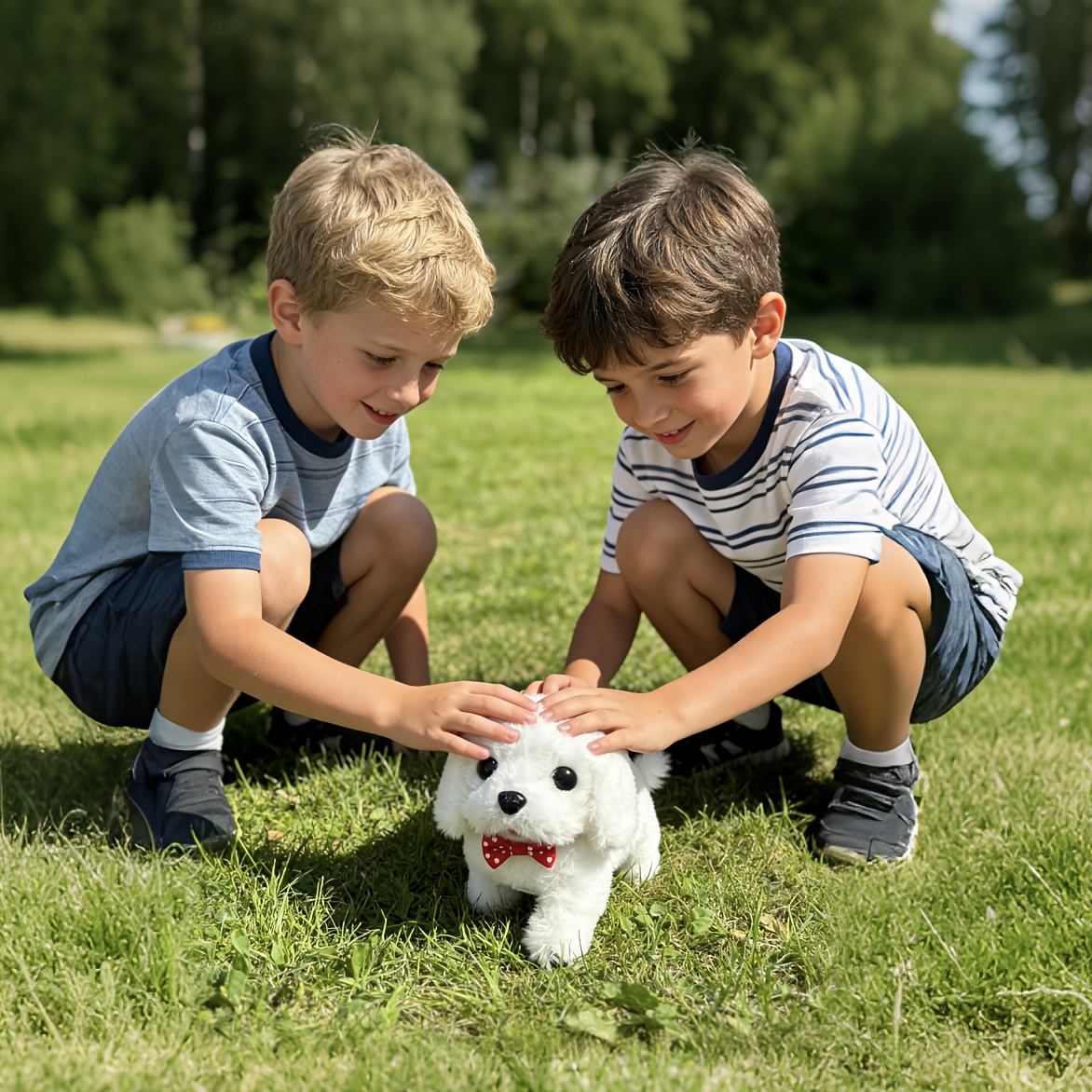 TEMU Cute Robot Puppy Features: Fluffy Short Fluff Slow Rebound Filler No Smell Soft Barking And Simulated Walking Ready To Open The Living Room