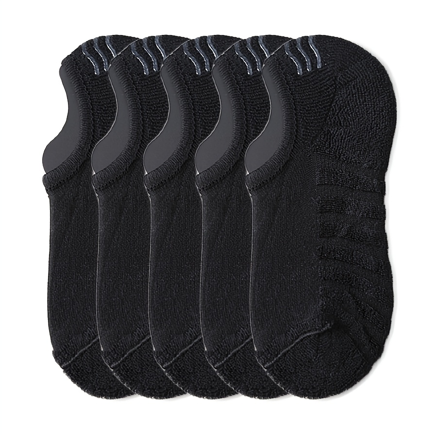 5 Pairs Unisex Non-slip Ankle Socks, Combed Cotton Breathable Casual Everyday Short Socks