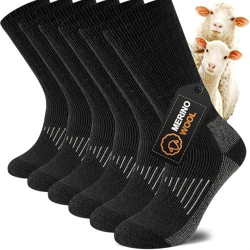 extra thick warm wool wool socks for men and women wool lined winter hiking thermal boot socks 3 pair pack
