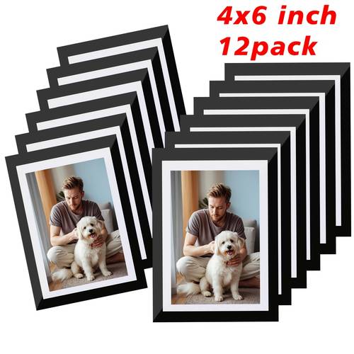 12 pack 4x6 inch magnetic pvc picture holder self wall refrigerator photo document display frame