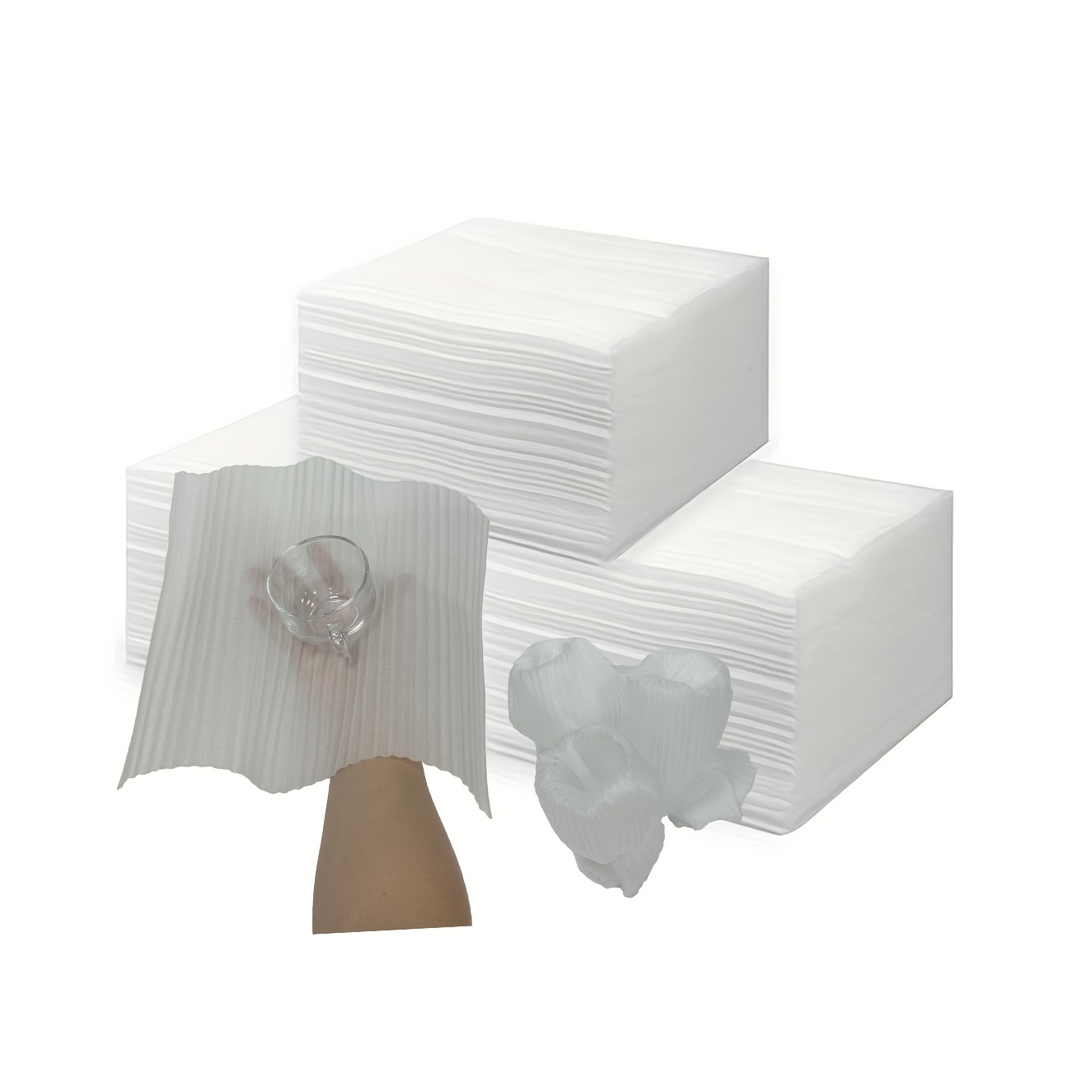 TEMU 102 pezzi [8X8 pollici] Materiale in schiuma fonoisolante per imballaggio, per , ciotole, bicchieri di vetro, vasi, tazze, ecc., protezione