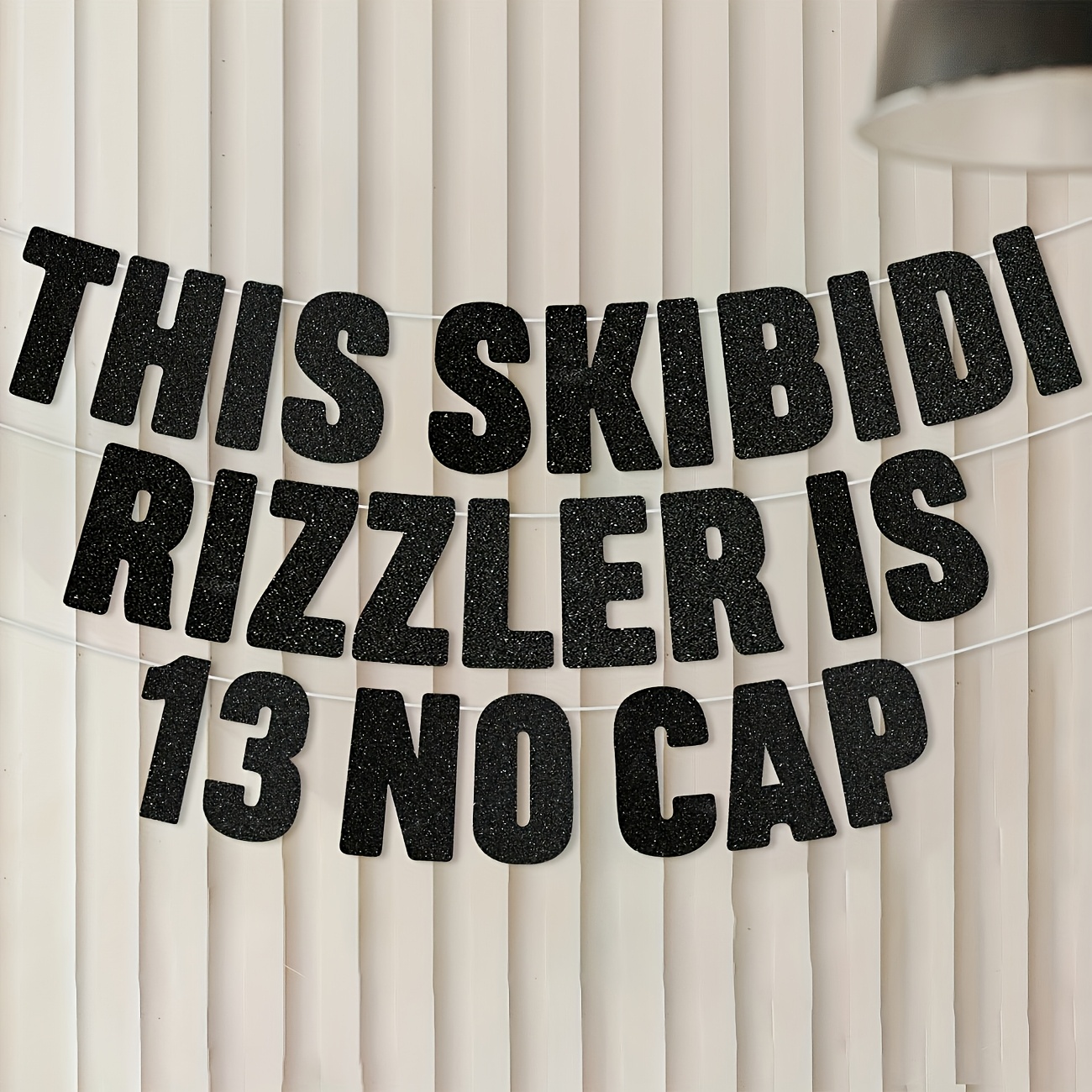 TEMU 1 Set Funny 13th Birthday Banner - "this Skibidi Rizzler Is 13 No Cap" - Birthday Party Decorations With For Birthday Party Banner Decoration