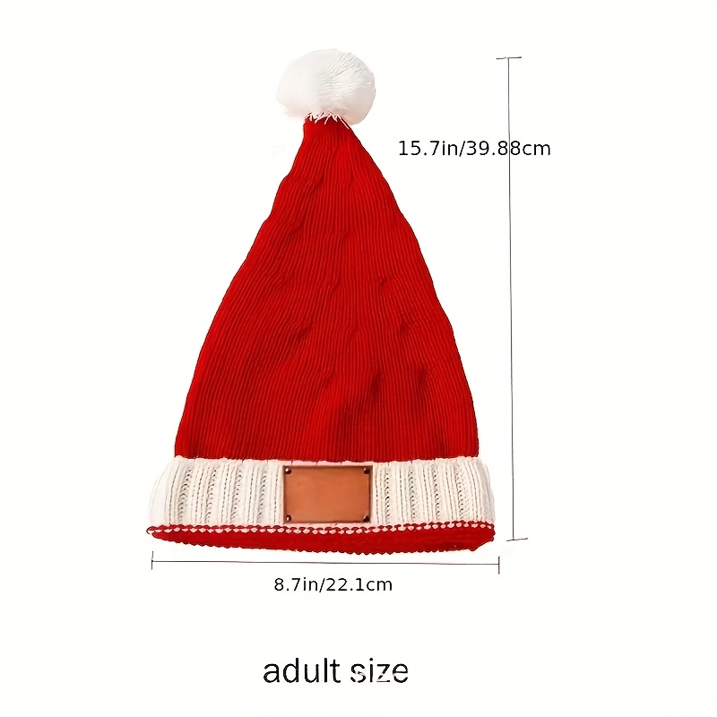 TEMU Custom Personalized Party Hats, Christmas Hat With Diy Self- Text, Parent & Child Matching Santa Caps For Couples – Decorations Gift Idea,