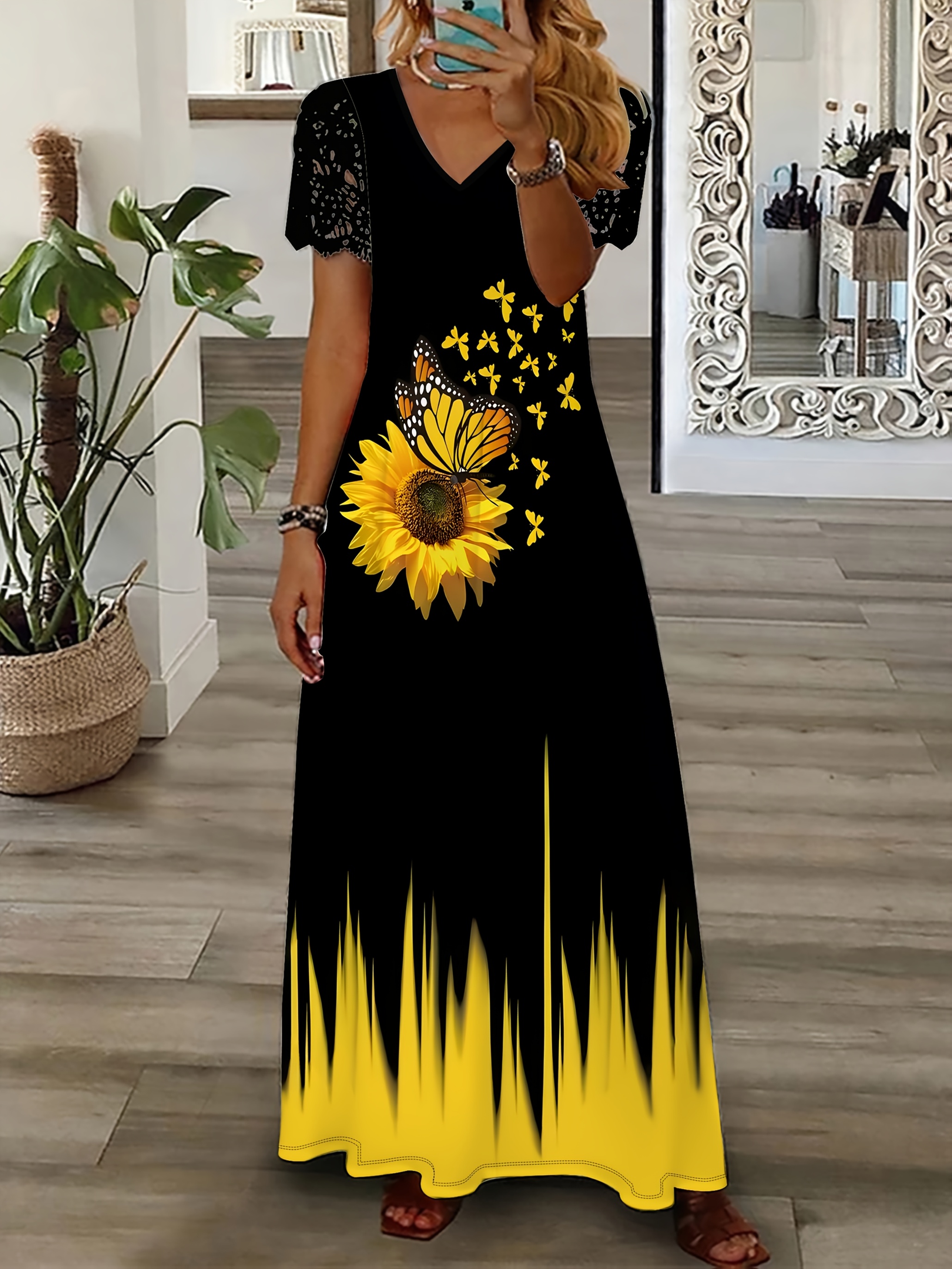 chinese dress ladies Angelee Off-Shoulder Long Lace Dress main image 1