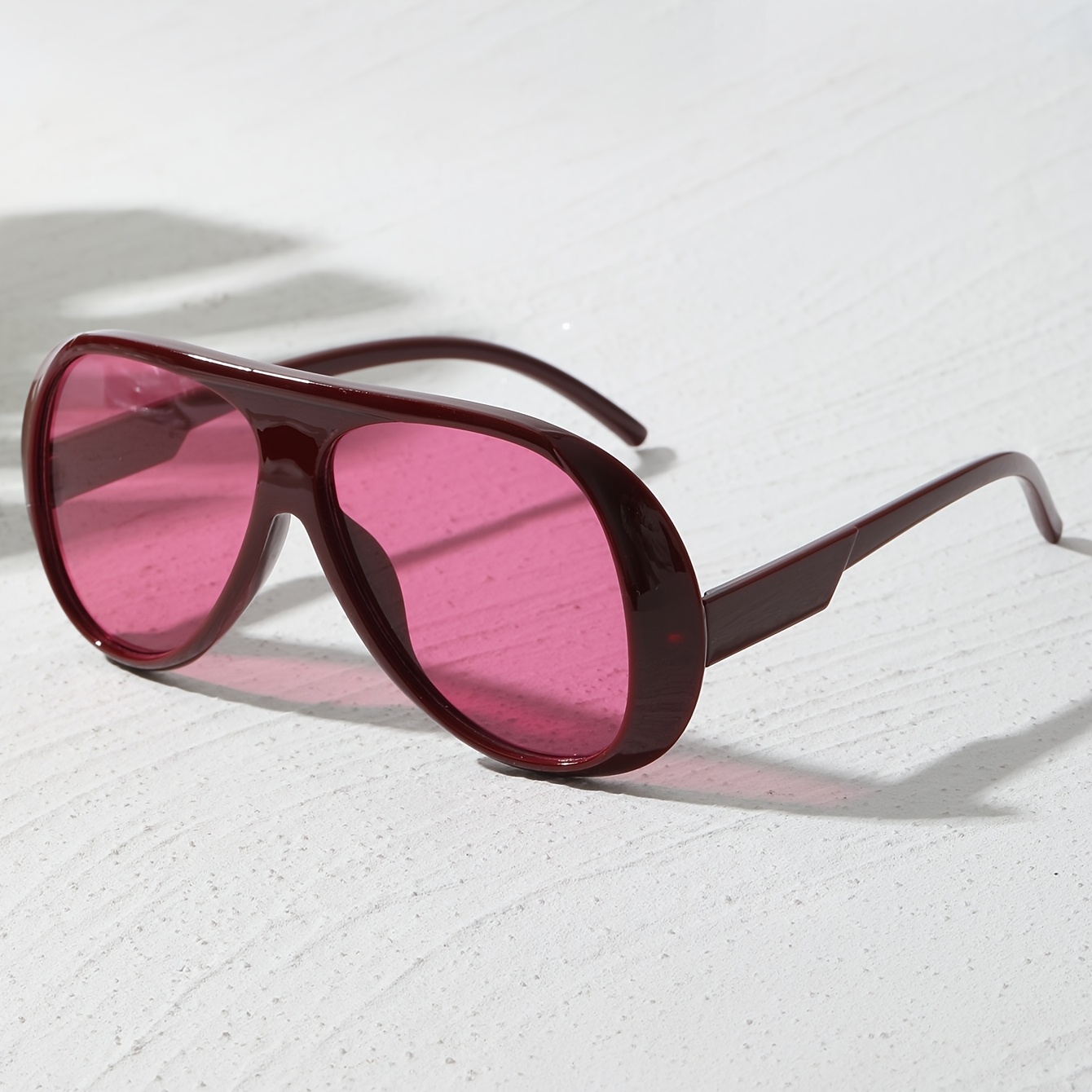 Image of 1pc Women's Oversized Fashion Fashion Glasses, Protection, Suitable For Outdoor Travel, Y2k Style, Colors , For Daily Outfit Matching..