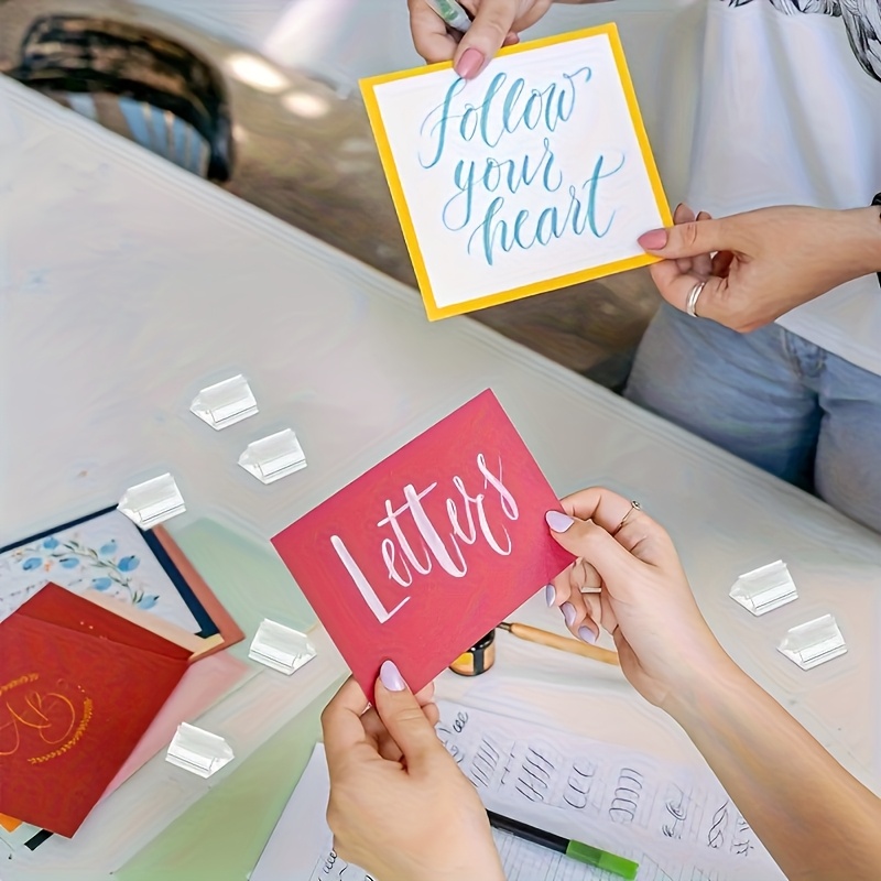 Forty Acrylic Display Stands, Suitable for Holding Photos and Business Cards, Ideal for Office Workstations, Exhibitions, Parties, and as Mini Storage Solutions for Home Offices