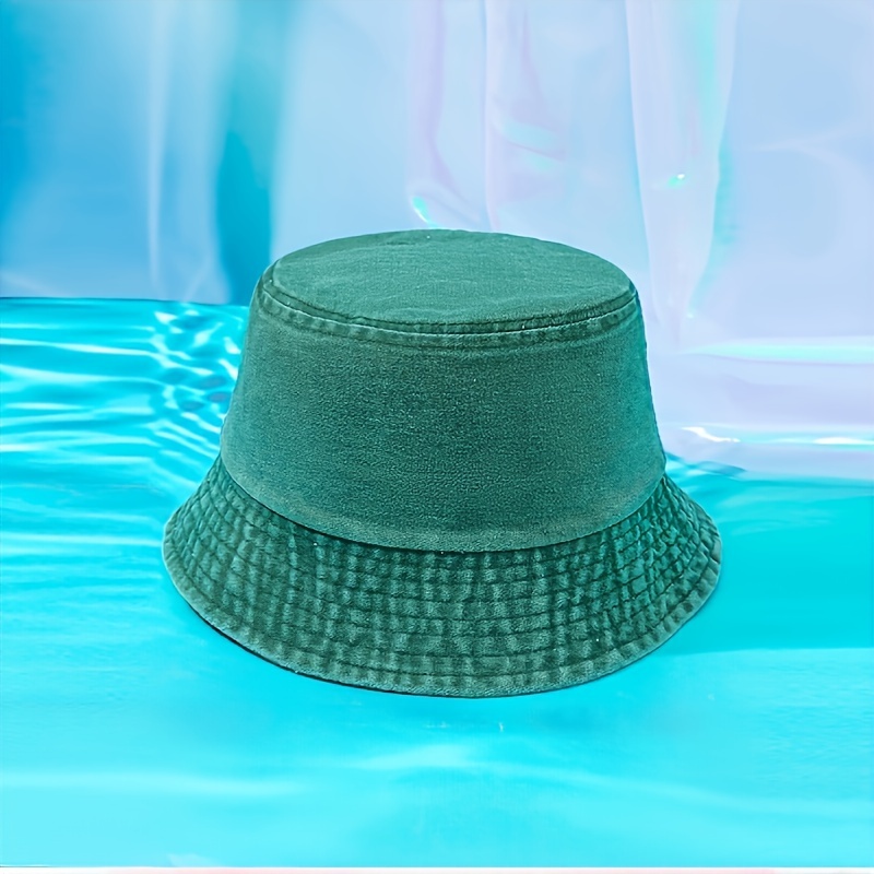 Washed Bucket Hat Cotton Y2k Style Fisherman Outdoor Sun - Temu