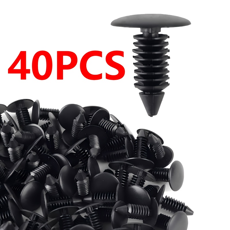 TEMU 40/80 piezas Clips para coche, sujetadores de retención de presión, aplicados a la protección del ruedense, moldura lateral del parachoques