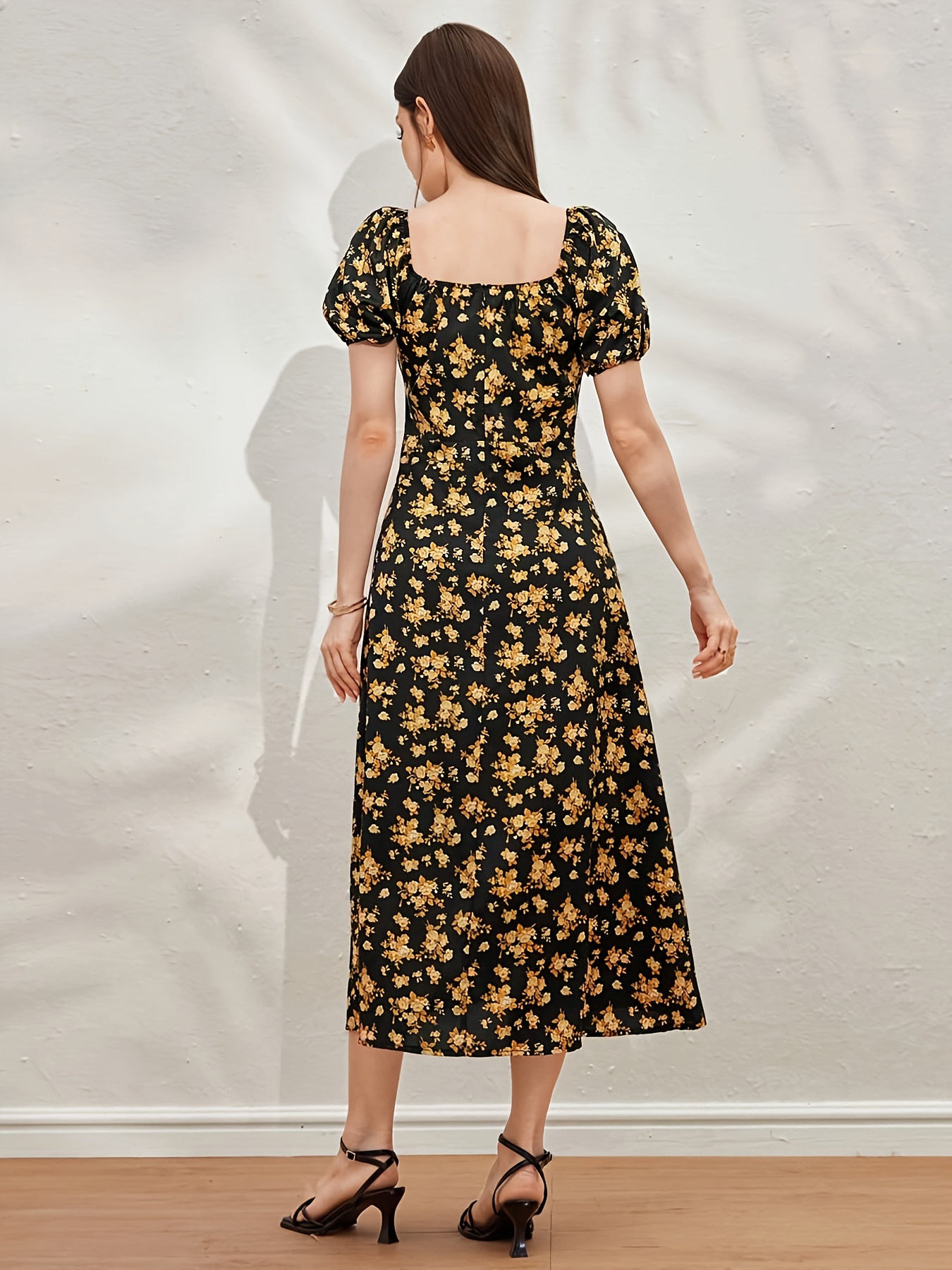 directional floral knotted thigh high slit a line elegant - Temu United  Arab Emirates
