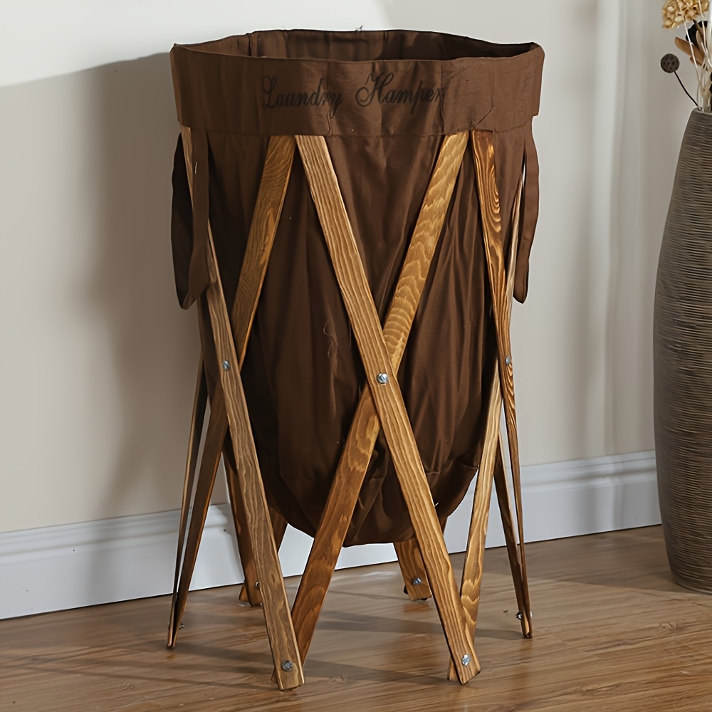 TEMU 1 бр. Голям капацитет кош за мръсни дрехи, играчки и платове – Многофункционална чанта с ромбовиден дишащ дизайн, модерен и прост стил,