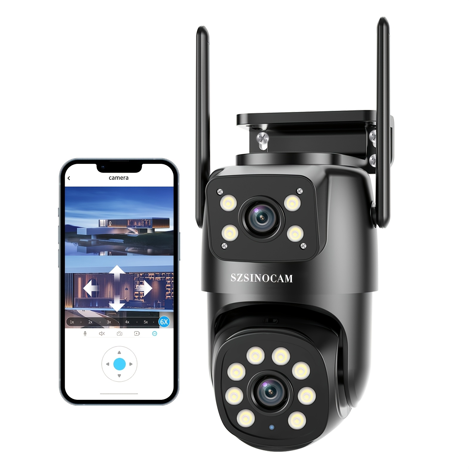 Image of Multifunctional Garden Camera Wireless Outdoor With Wifi Security Monitoring High-definition Rotating Pan Tilt Night Vision Motion Detection Bidirectional Call Security Camera