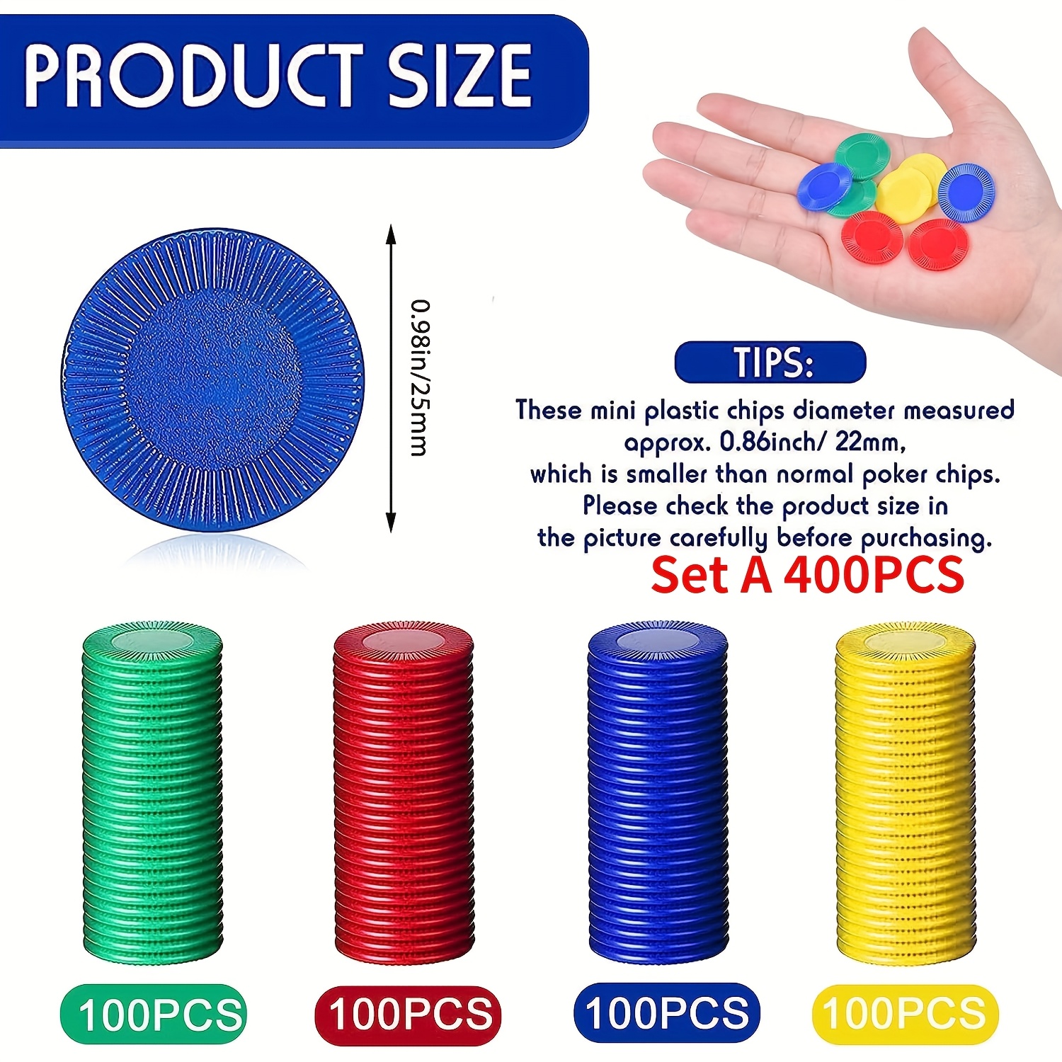 TEMU A Set Of 400 Durable Ps Plastic , Suitable For , Board Games, And Party Decorations - Perfect For Family Entertainment, , And Tabletop Games -