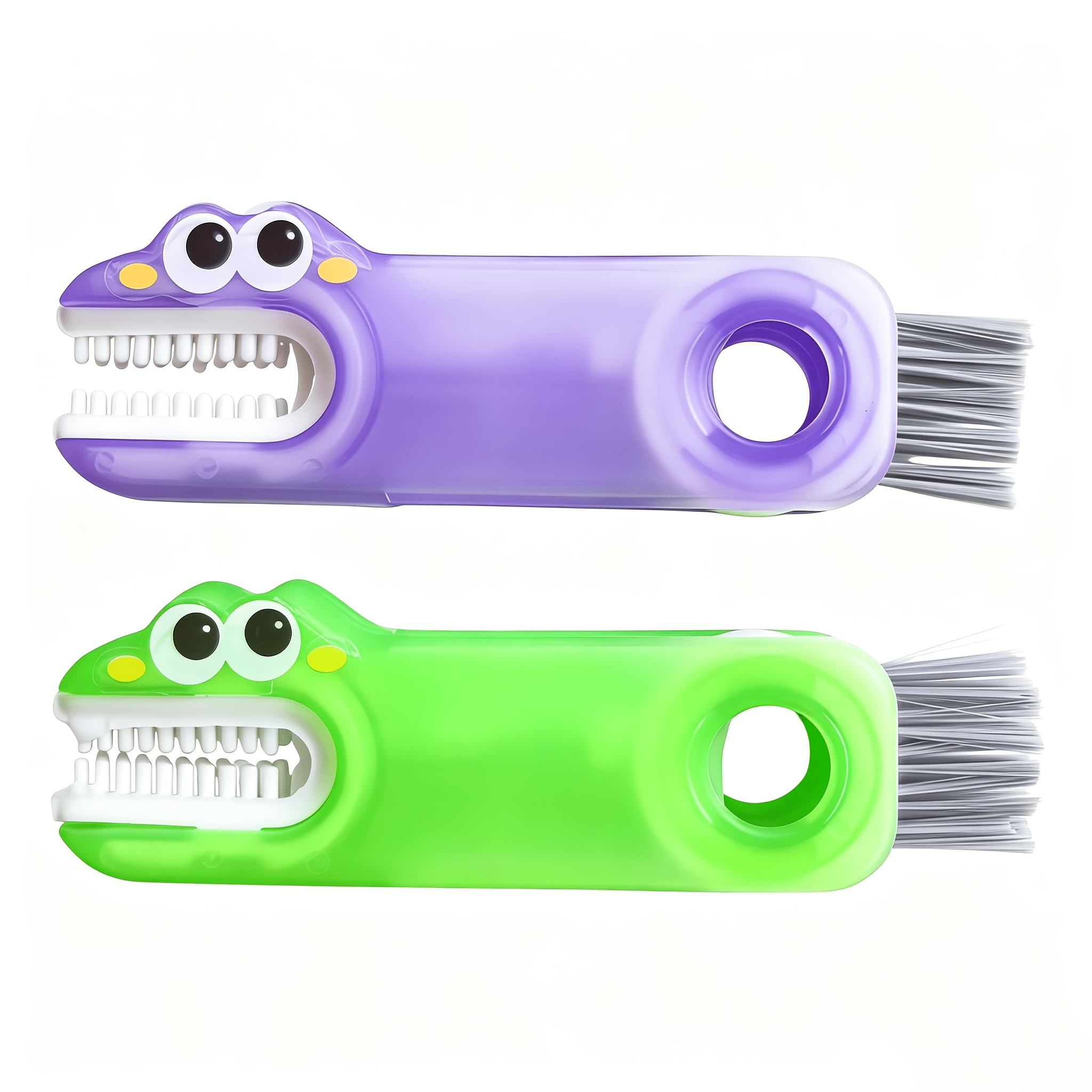 TEMU Ensemble de 2 brosses de nettoyage 3-en-1 pour couvercles de tasses - Brosses de nettoyage multifonctionnelles pour couvercles de , bouchons de
