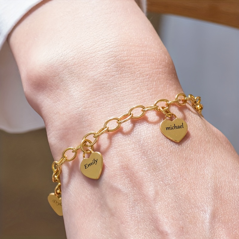 Personalized Birthstone Bracelet Mom's Custom Name Bracelet