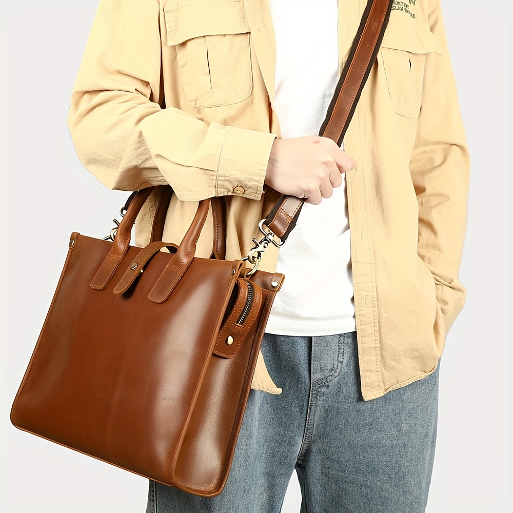 sac à main en cuir hommes sac ordinateur Temu Switzerland