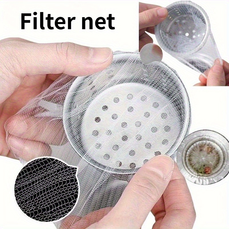 200-pack Disposable Kitchen Sink Strainers - Catch Food Scraps And Drain , Ideal For Kitchen And Bathroom, Perfect For . Easy-to-use Mesh, High-quality Filter, Drain Filter, Apartment Living