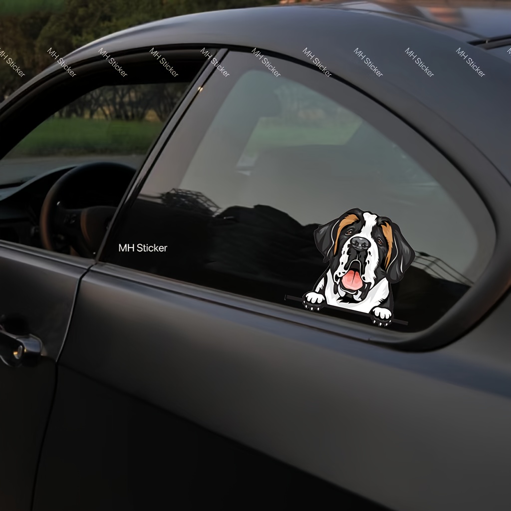 

1pc Cartoon Dog Vinyl Decal Sticker For Laptop, Wall, Car, Window, Truck, Bumper, Fridge - Matte Finish, Plastic Surface Compatible, Single Use Adhesive, Irregular Shape