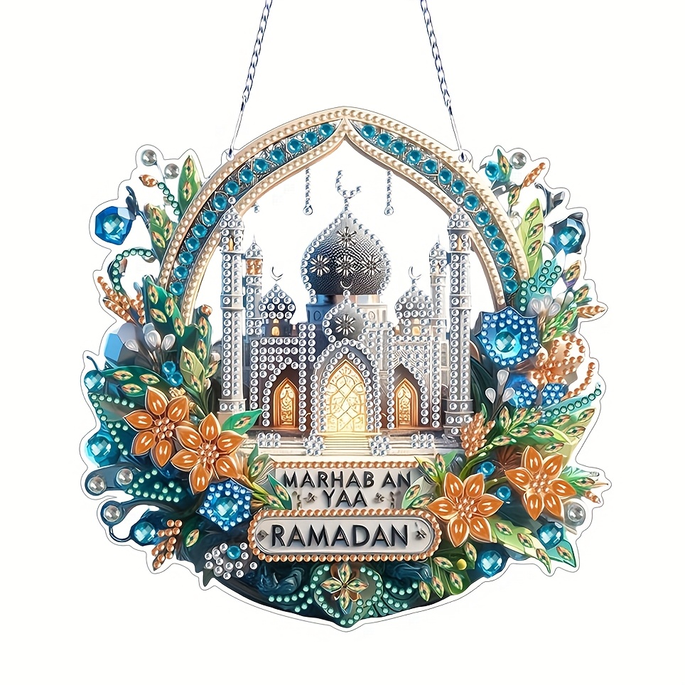 

Ramadan Celebration Diy Diamond Painting Kit - Acrylic , Stars & Moon Design | Sparkling Door & Window Decor | Creative Gift Idea