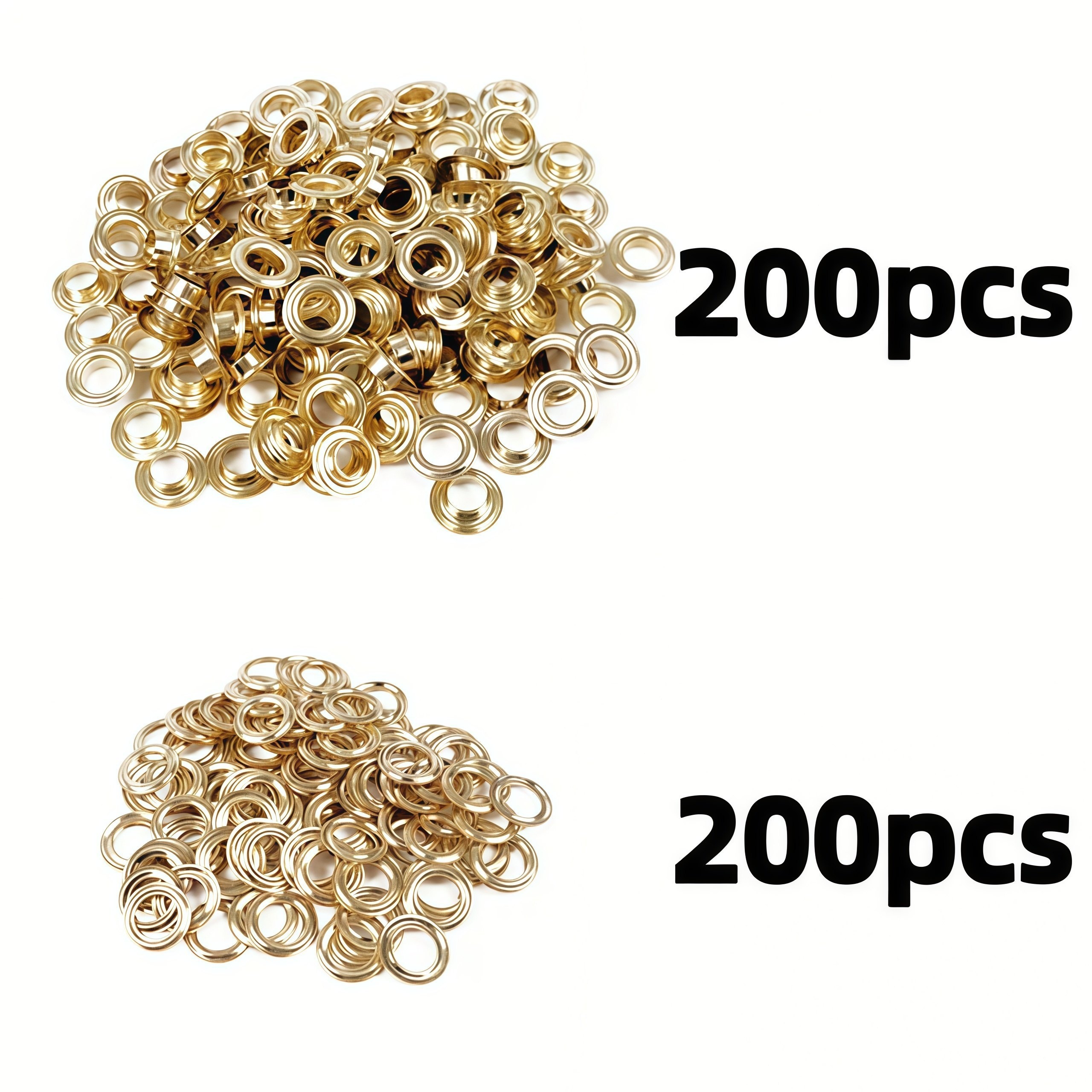 TEMU 200 Sets Of Eyelets With 10mm Inner Diameter, Suitable For Artificial Leather, Belts, Awnings, Fabrics And Tarpaulins. Eyelets | Durable Metal