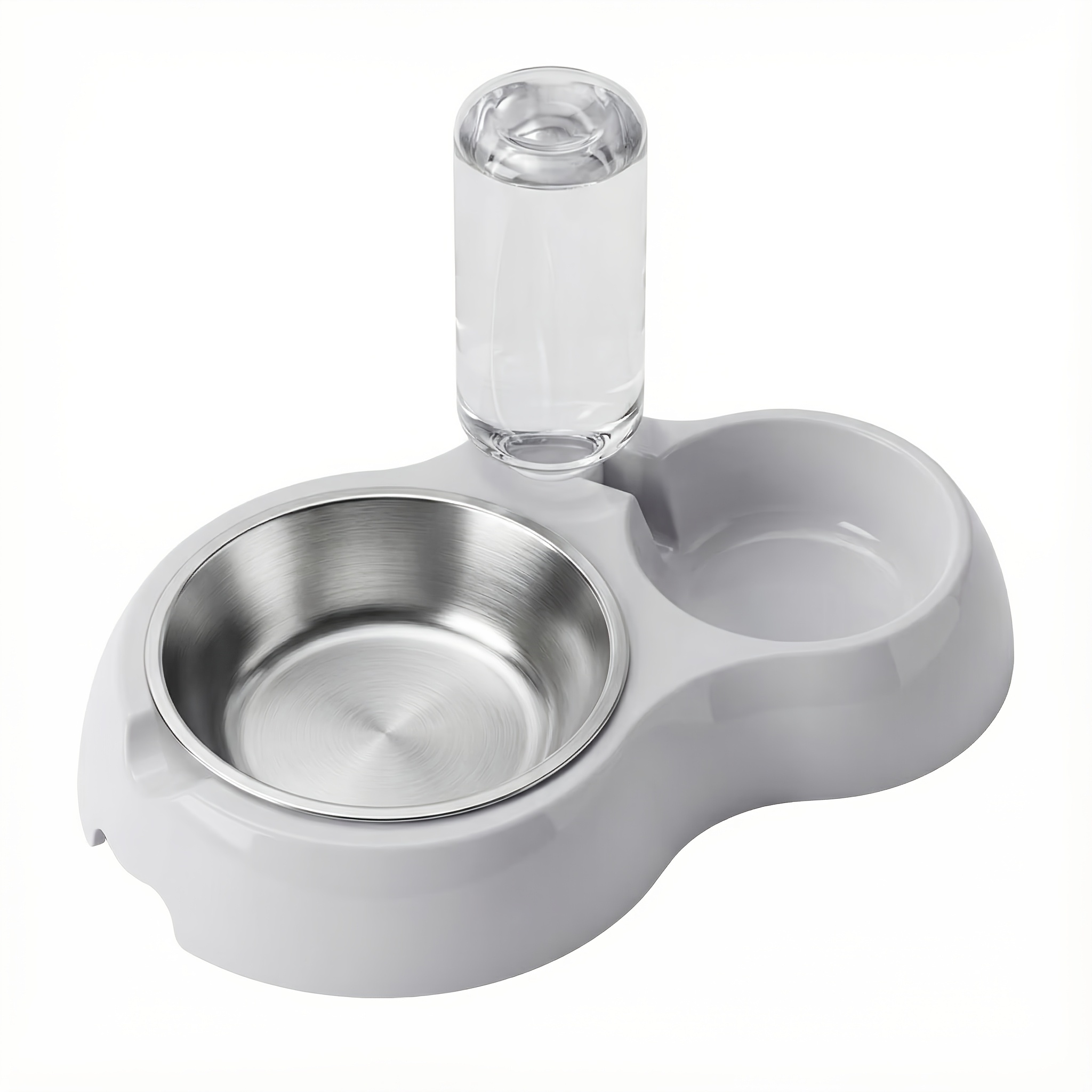 Versatile Bowl for Cats And Dogs - Self-Refilling Water And Food Station with a Non-Skid Base, Sturdy PP Material, Easy to Clean, Compact Pet Feeding Setup for Cats And Small Dogs, Stylish Pet Item, No Need for Batteries Or Electricity