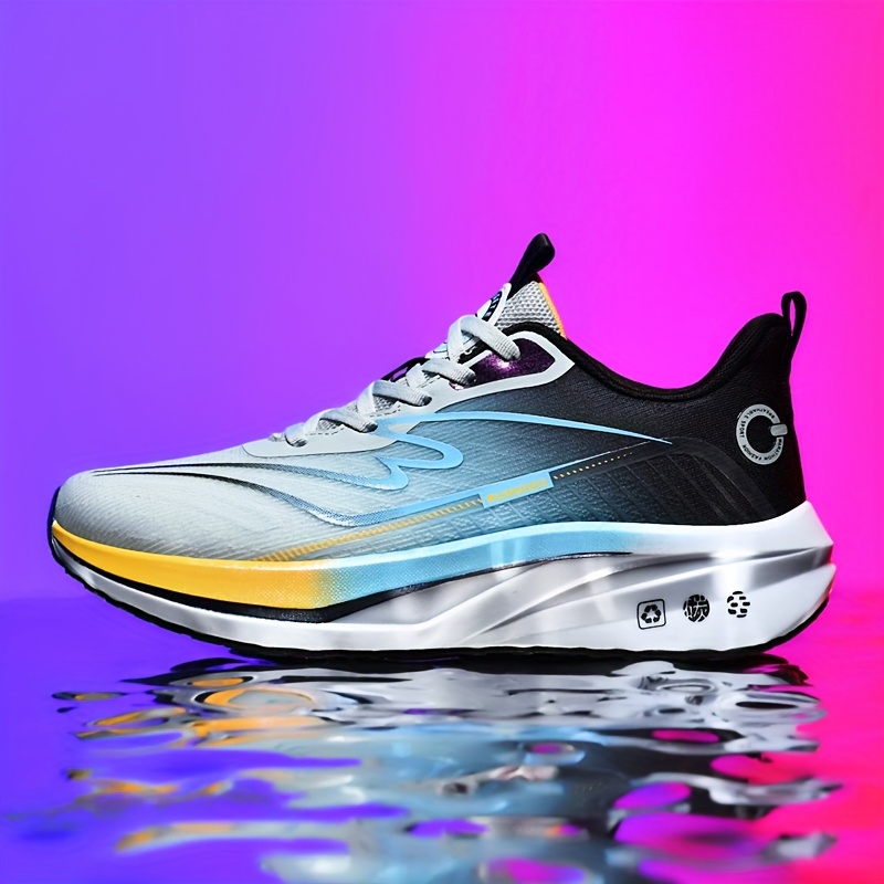 *'s Lightweight Breathable Running Shoes Non-Slip Soft Sole, Comfortable  Casual Sneakers for Fitness Exercise, Stylish Gradient Blue to