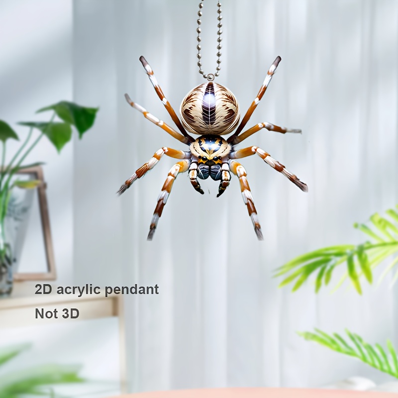 

Acrylic Spider Pendant - Car Mirrors, Backpacks & Keychains | Ideal Gift For Spider Enthusiasts, Christmas Decor