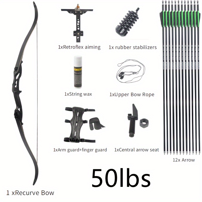 Kit Arc Recourbé Pliable Strongbow – Tactical Shooter – Avec Flèches, Cible Et Protections