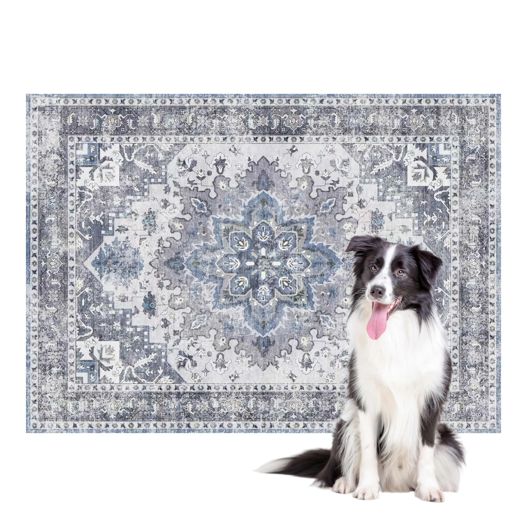 TEMU Ailoredtails, Limited Time Offer! Pack Of Two! [bohemian] Absorbent And Easy To Clean Puppy Pads, Slip-resistant And Scratch-proof, Durable, Washable In Machine And Fast-drying, Dual- Home Decor