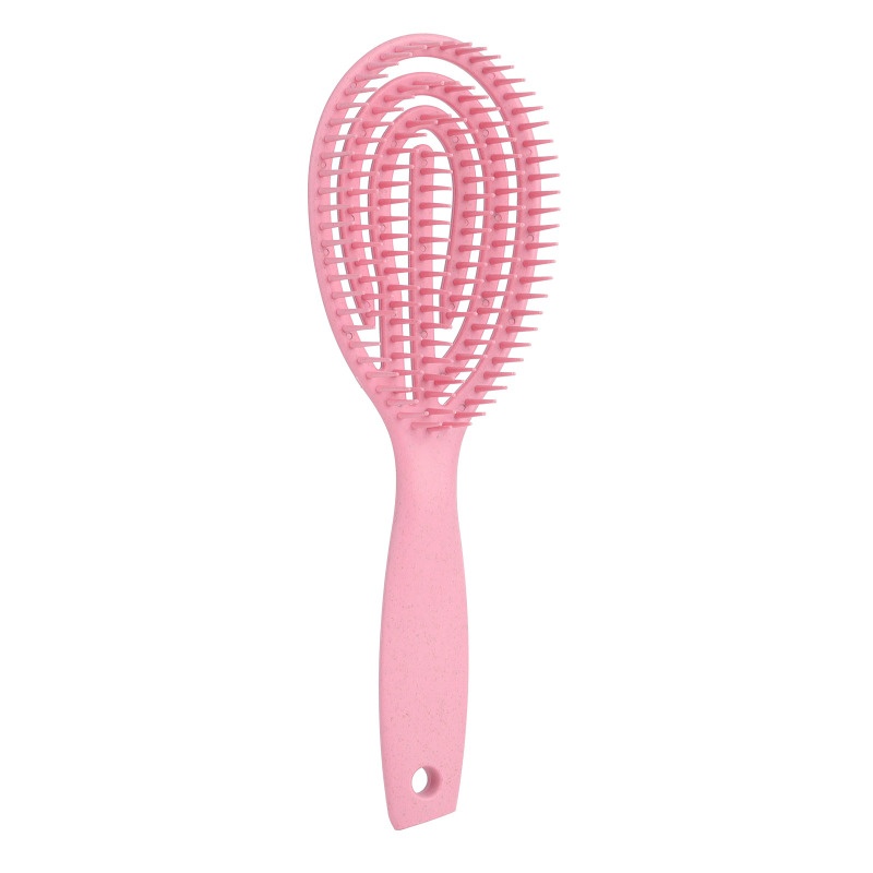 TEMU 1pc Square Hair Brush With Wide Bristles, Detangling Comb For Wet And Dry Hair, Anti-knot Scalp Massage Styling Brush For Curly And Straight Hair
