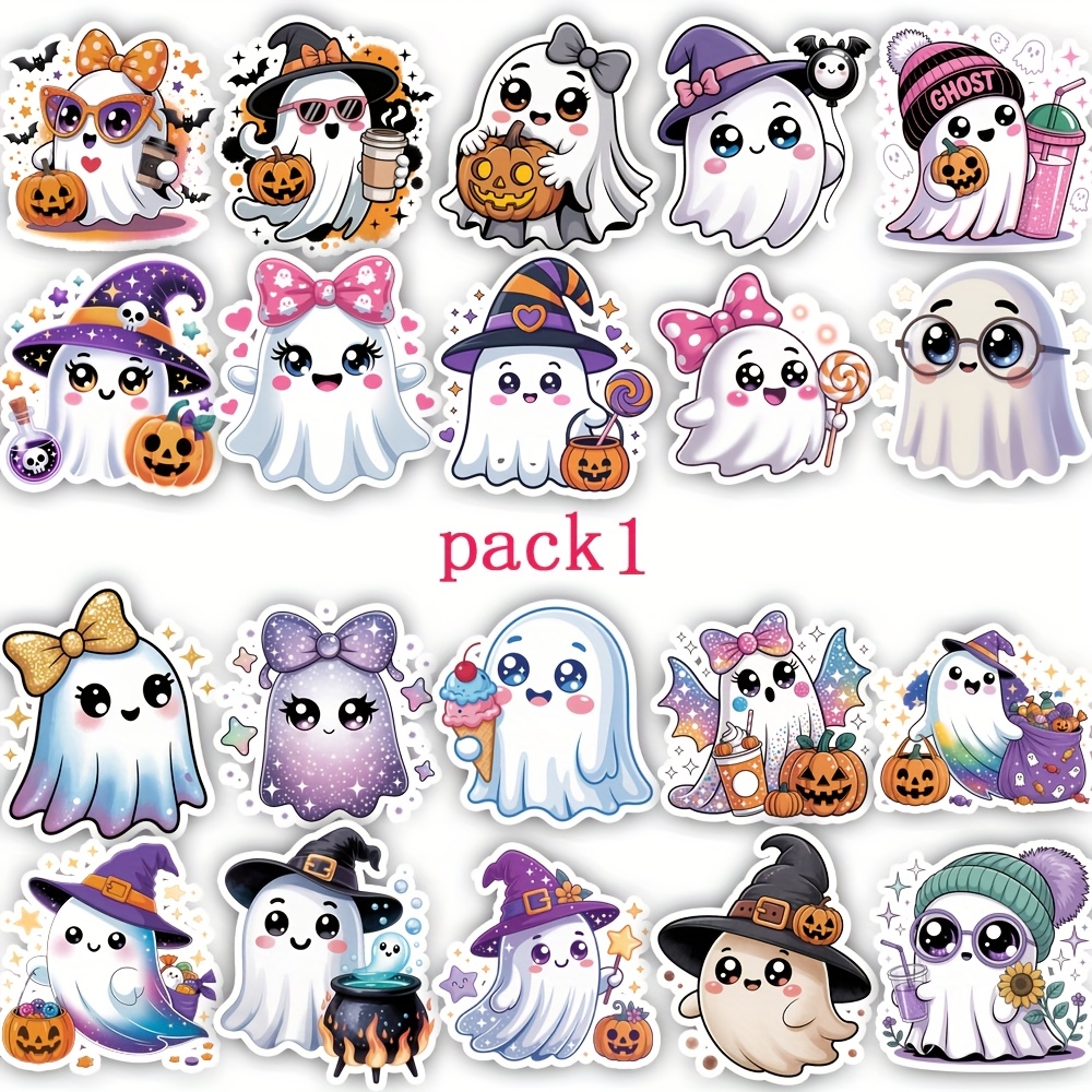 TEMU 1pc [2d] Halloween Pumpkin Series Stickers, Stickers, Hand Account Stickers, Garbage Diary Supplies, Photo Album, Diary Stickers, Garbage Diary