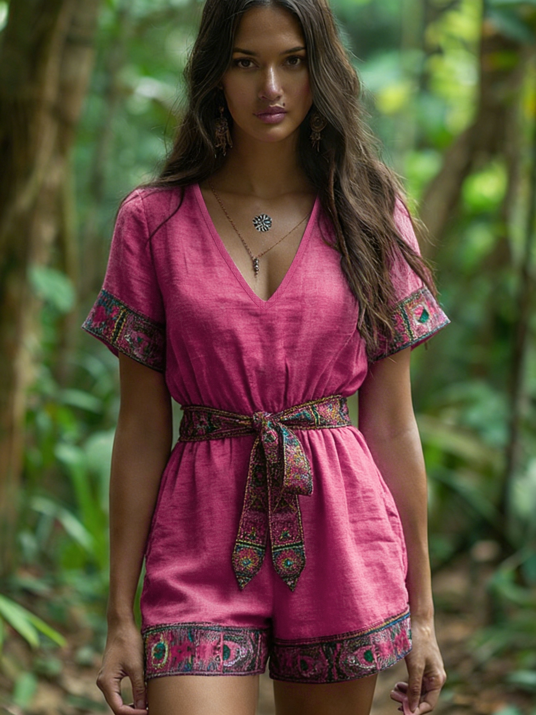 Vintage Loose Fitting Comfortable Breathable Vacation Ethnic