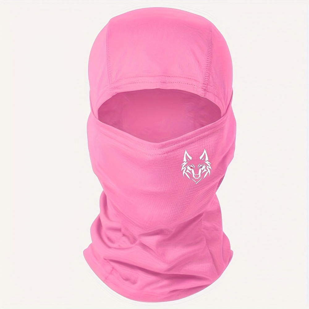 TEMU 1pc Pasamontañas Estampado - Unisex, Transpirable, Máscara Facial Completa de Secado Rápido, Absorbente de y a Prueba de Polvo, Adecuado para