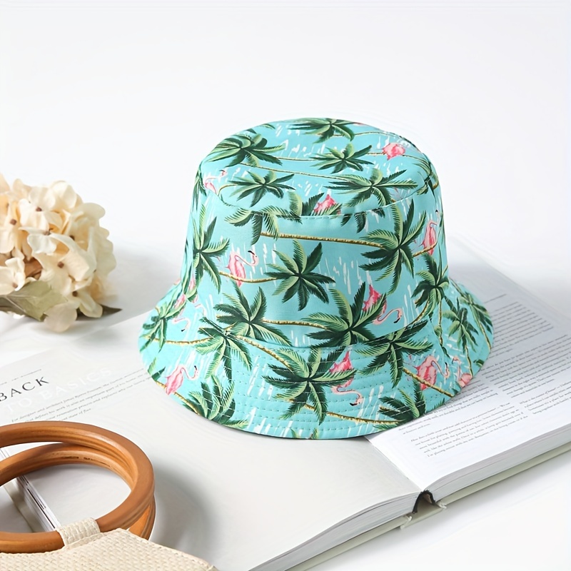 6 Pcs Unisex Print Bucket Hats Reversible Fruit Pattern Fisherman Hats  Summer Beach Bucket Hat for Men Women UV Sun Protection Outdoor