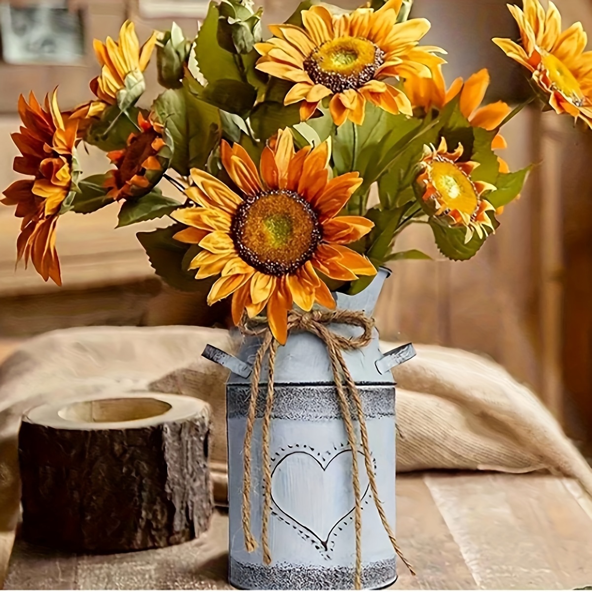 

1pc Vintage Rural Style Iron Home Decor Flower Pot Gardening Potted Plant Iron Bucket Flower Pot (flowers Not Included)