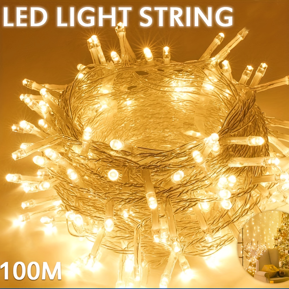 TEMU Indoor Decorative Led String For Windows, Suitable For Weddings, Parties, Home Gardens, And Christmas Trees, As Well As Halloween And Garden