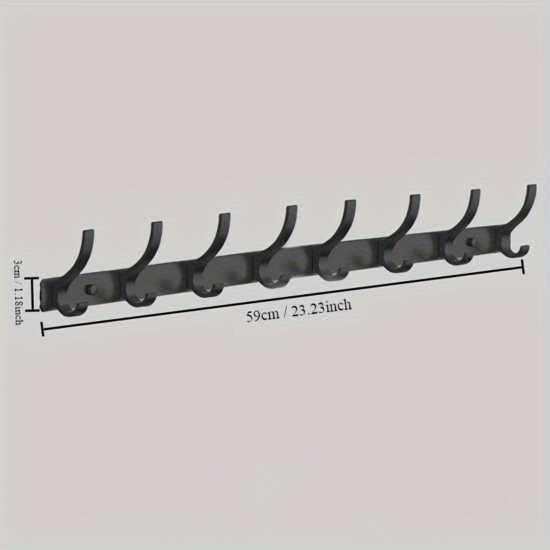 1pc Of Fashionable Wall-mounted Coat Hook, Suitable For Bedroom Clothes And Hats - 3/4/5/6/7/8 Hooks, Convenient For Organizing Wall Decorations, Beautiful Room Decor, Utility Hooks