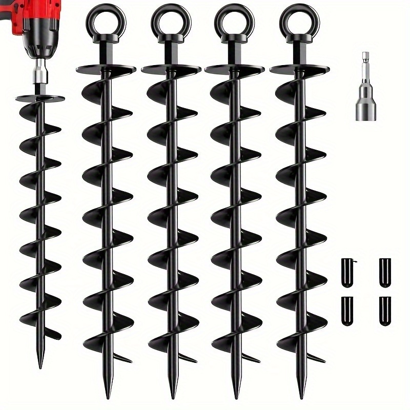 ground  s screw in heavy duty ground trampoline stakes high wind tent stakes for tent trampoline gazebo carport trap   canopies swing set