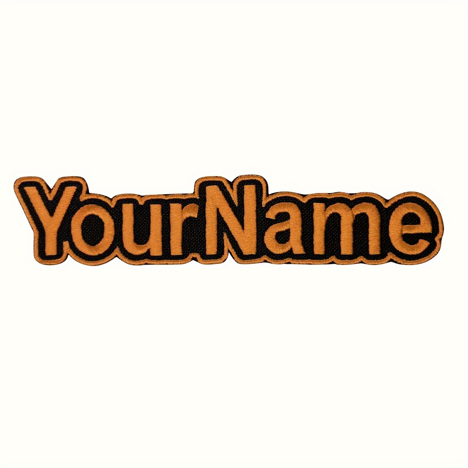 TEMU [customization]personalized Letter Shape Iron-on, Two-piece Set, Iron-on Custom Embroidered Name Badge, Suitable For Hats, Backpacks, Shirts