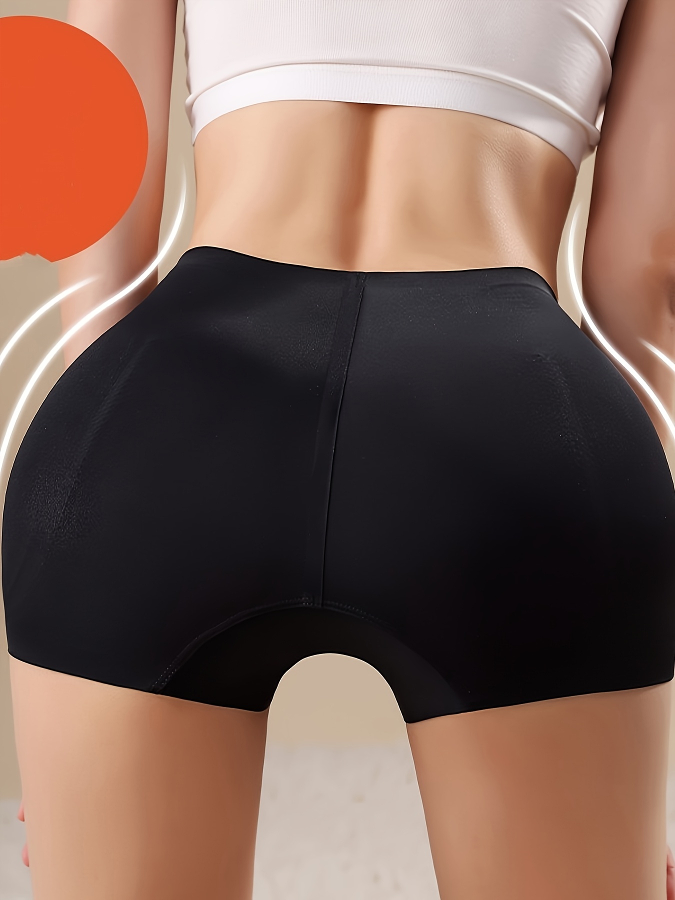 Cross-border Exclusive Supply Traceless Plump Cross Panties with Two Sides Concave Artifact Fake Butt Natural Lift Hip Safety Pants