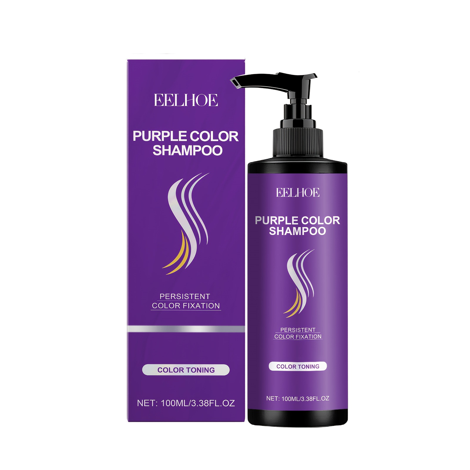 Image of Purple Hair Dye Shampoo, Long- Care, Moisturizing, Smooth And Hydrating Purple Shampoo, , Suitable For All Hair Types, Perfect Gift
