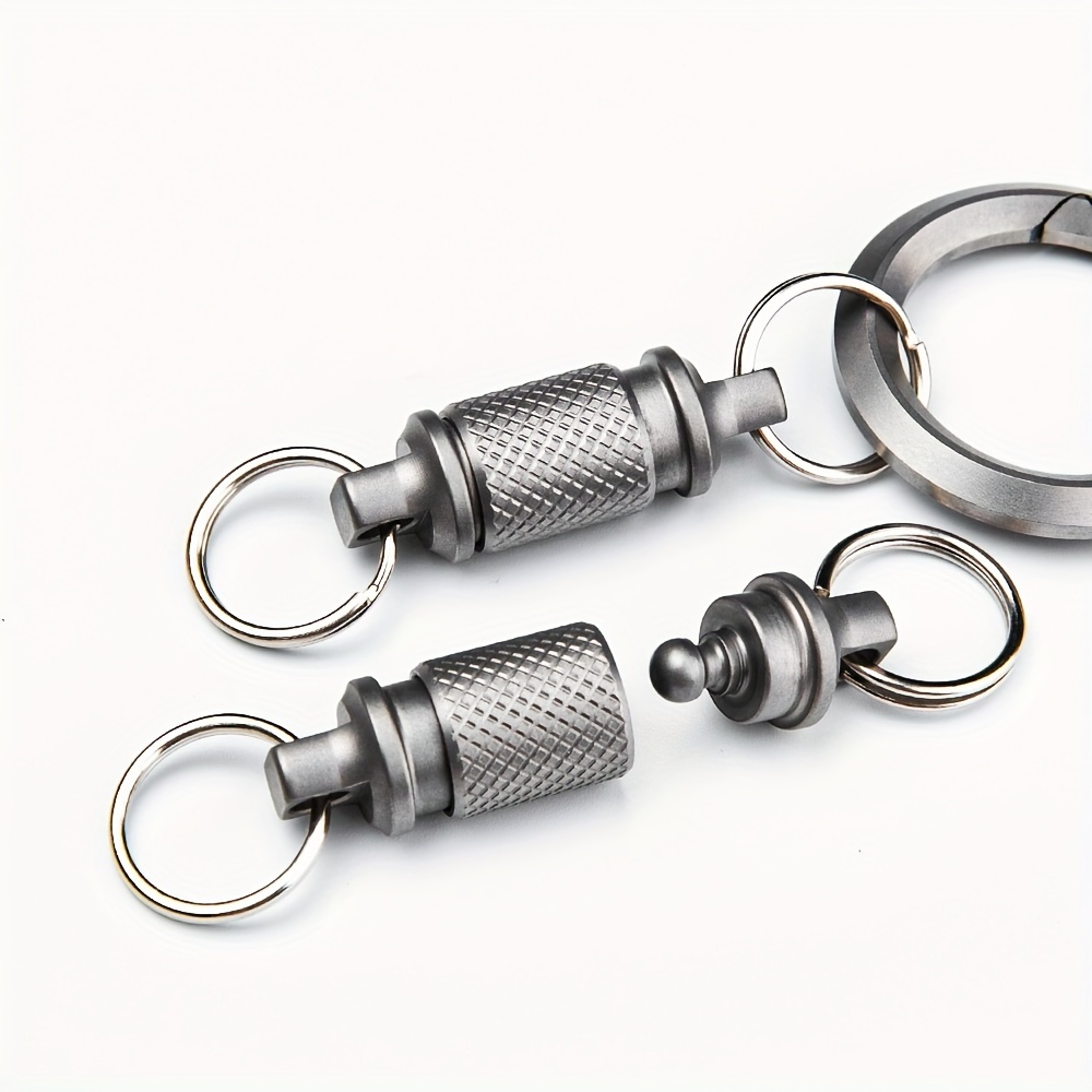 

Tgzuo Titanium Alloy Rotating Keychain With Stainless Steel Key Ring - Quick Release, Miniature, And Grippy Design - Suitable For Outdoor And Daily Use - Father's Day Gift