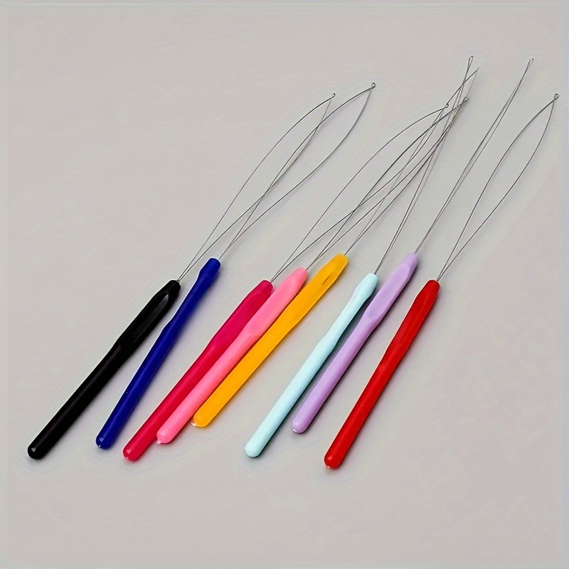 Hair Extension Needle Threader Hook Bead Tool Silicone Link - Temu New  Zealand