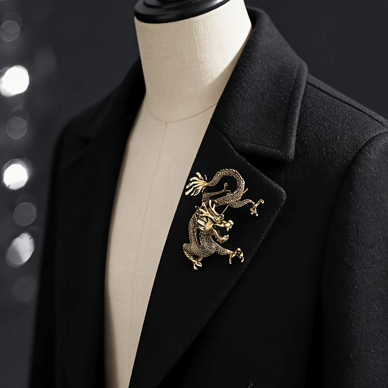 TEMU 1pc Vintage Chinese Brooch - Year Of Birth Suitable For Men's Clothing Accessory, Retro Suitable For Wedding, Prom, Daily Wear, Gift For Chinese