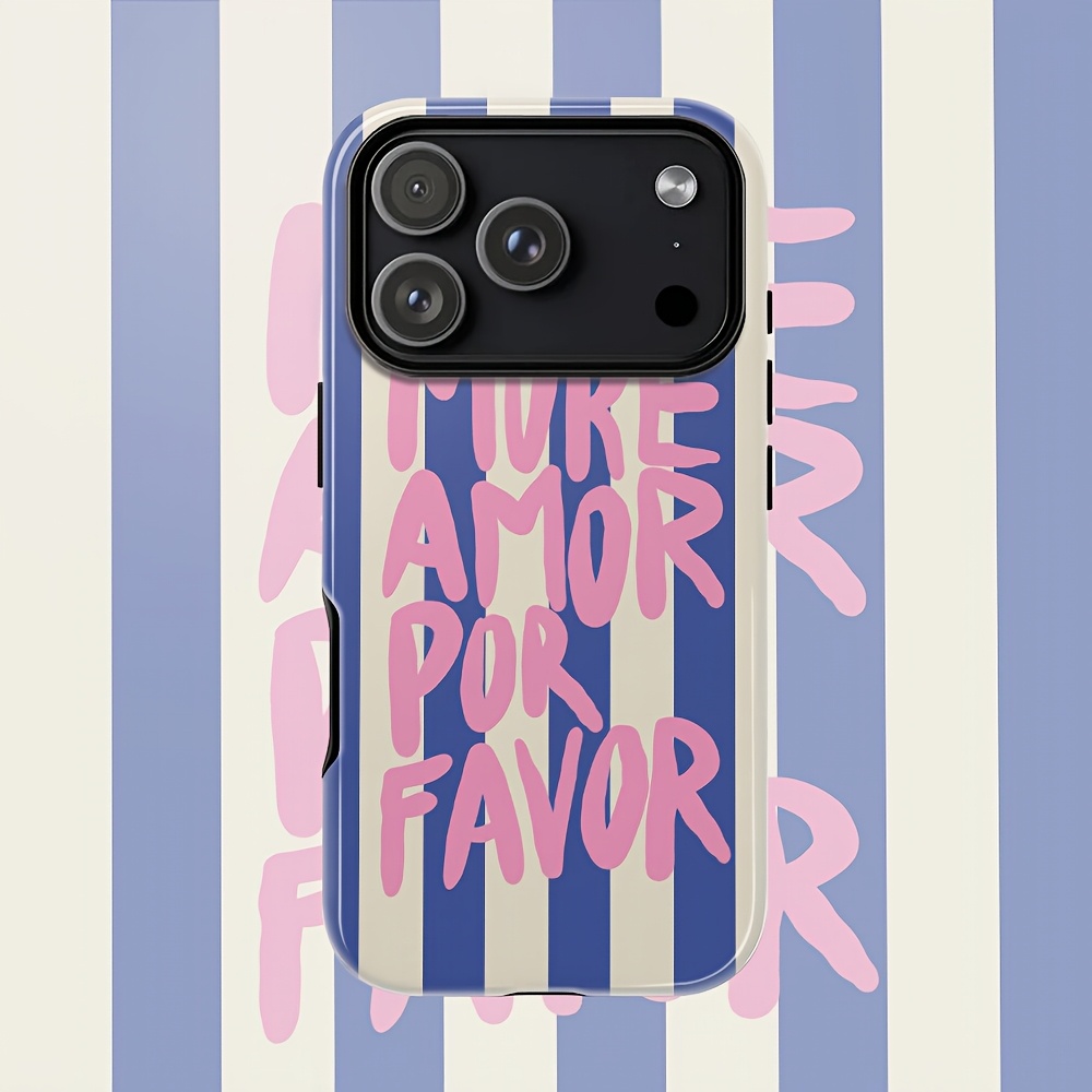 Phone Case: Stripe Phone Case Suitable For Iphone 17 16 16e 15 14 13 12 11 Pro Max Xr Xsmax 8 7 Plus Hard Pc Double-layer Back Cover