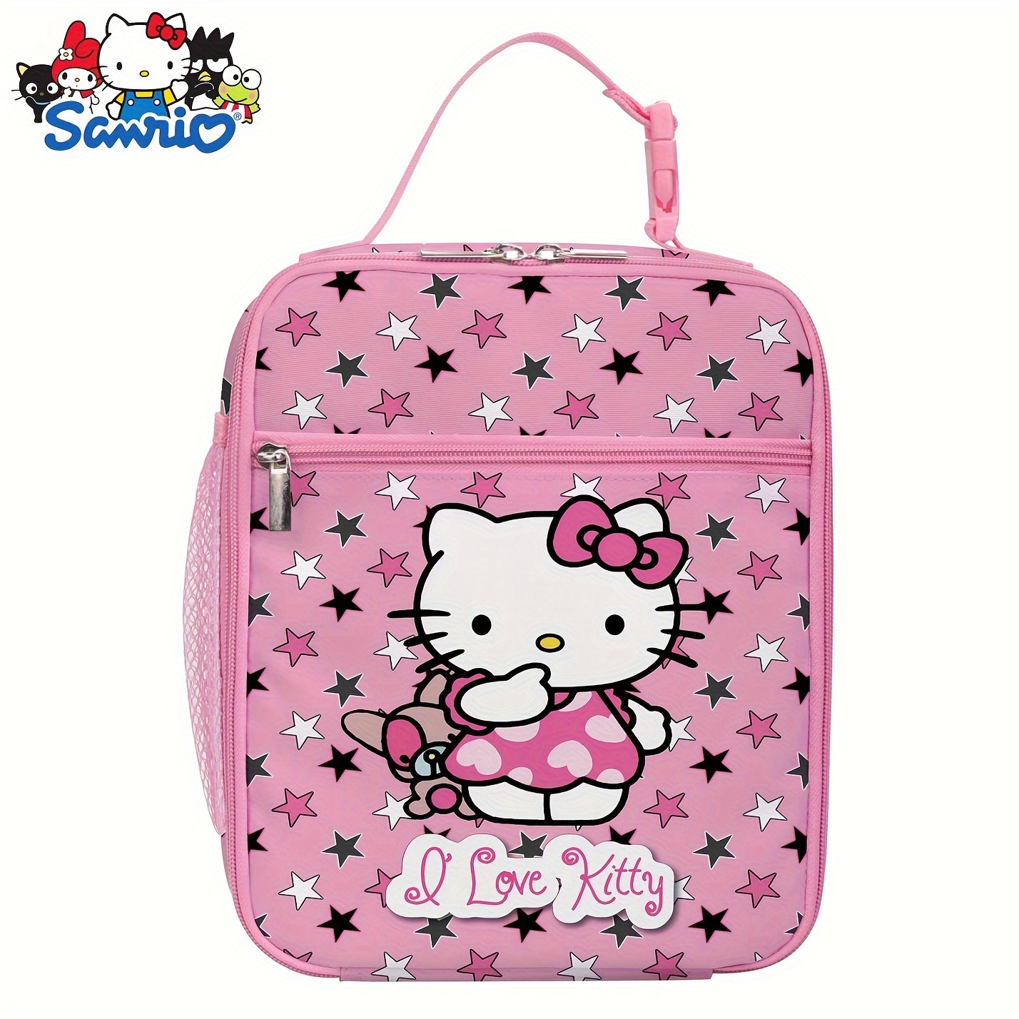 

1 Pc Authorized Sanrio Cute Kitty Portable Lunch Bag, Kawaii Lunch Bag, Tote Insulated Cooler Bag For Office Work