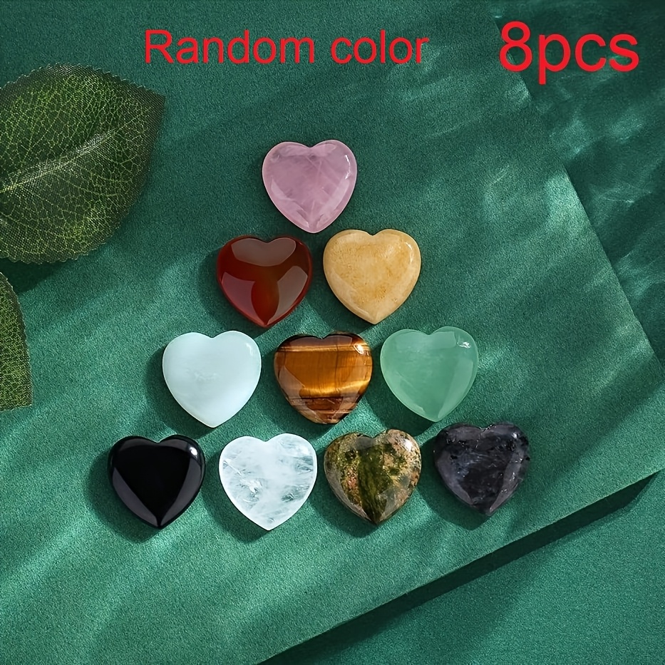 8pcs Random Color Stones Polished Love Gemstones - Perfect Mother's Day Gift