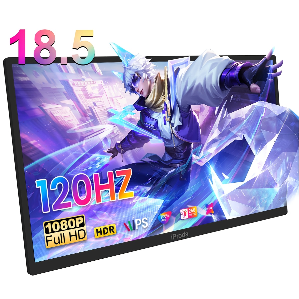 TEMU Moniteur Gaming Portable 120Hz FHD 1080P Pouces pour Ordinateur Portable, Étendeur d'Écran Portable de Voyage pour PS5/4 Mac PC, Deuxième