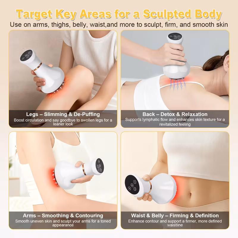 red shaping massager and anti fat massage tool assists in stretch marks and fat it can serve as an instrument for the legs muscles Product details 3
